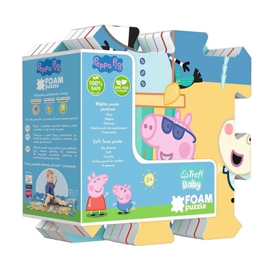 Trefl Пъзел от пяна Trefl Baby - Peppa Pig Summer, 8 части (trefl61363)