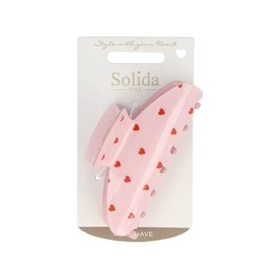 Solida Haarklammer Herzen Print Sponky do vlasů Unisex 30.7 g