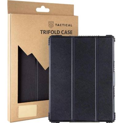 Tactical Riot Shield Case - удароустойчив калъф от изкуствена кожа и поставка за iPad 8 (2020), iPad 7 (2019) (черен)