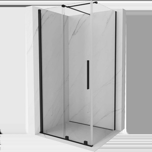 Mexen Velar плъзгаща се душ кабина 110 x 80 см, прозрачна, черна - 871-110-080-01-70 (871-110-080-01-70)