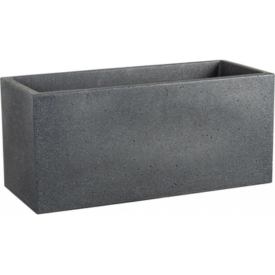 Scheurich Květináč 59 x 25 x 27 cm plast stříbrný
