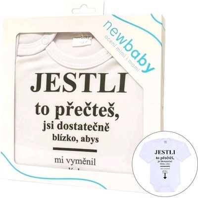 Body s potlačou New Baby .. vymeniť plienku .. darčekové balenie