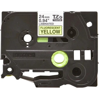 páska BROTHER TZC51 čierne písmo, fluorescenčná žltá páska Tape (24mm) (TZEC51)