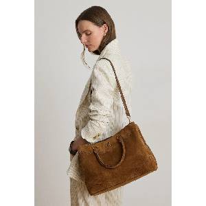 Ralph Lauren шопинг чанта дамска от велур (431P15645) - answear - 879,93 лв