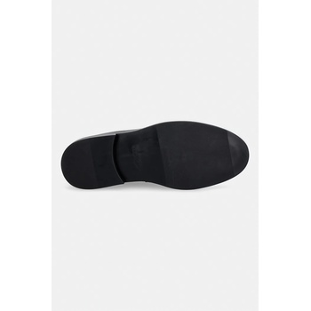 Calvin Klein мокасини мъжки от кожа ESS RUBBER LOAFER HW PLAQ VA LTH (HM0HM02177.0GJ)