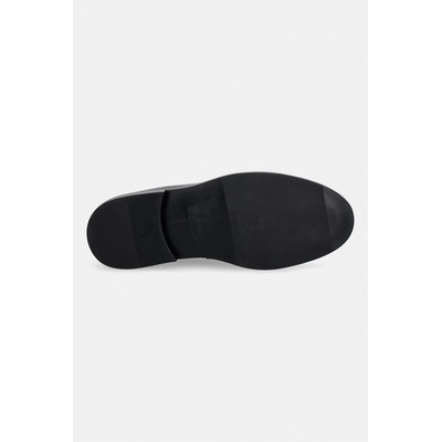 Calvin Klein мокасини мъжки от кожа ESS RUBBER LOAFER HW PLAQ VA LTH (HM0HM02177.0GJ)