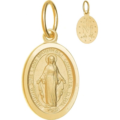 Argento Zlatý přívěsek Zázračná medailka 8A105