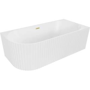 Mexen Gia свободностояща ъглова вана с оребрена структура, дясна 150 x 75 см, (52701507501P-55)