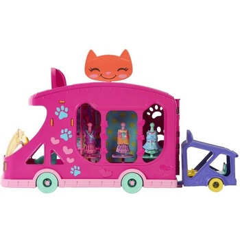 Mattel Enchantimals Glam Party Kočičí módní obchod na kolech