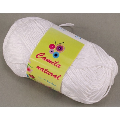 Priadza Camila natural - biela - číslo farby 2