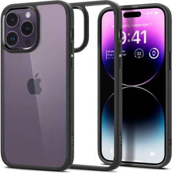 Spigen Противоударен Калъф за iPhone 14 Pro, SPIGEN Ultra Hybrid Case, Черен (ACS04961)