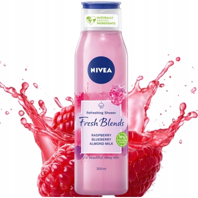 Nivea Fresh Blends Raspberry sprchový gél 300 ml