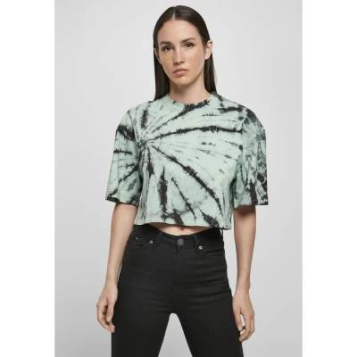 Тениска Urban classics Oversized Cropped Tie Dye Gt short sleeve T-shirt - Black (Black / Green)