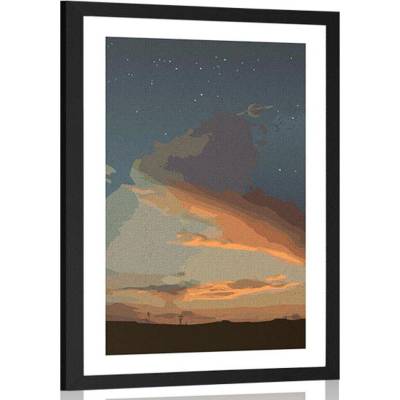 Plakát s paspartou magická noc v přírodě - 60x90 no frame