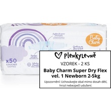 Baby Charm Super Dry Flex 1 Newborn 2-5kg 2 ks