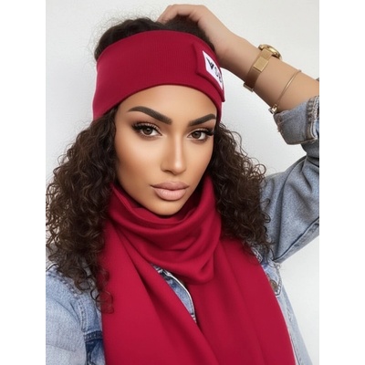 VSB Luxusný teplákový set šál + bordo