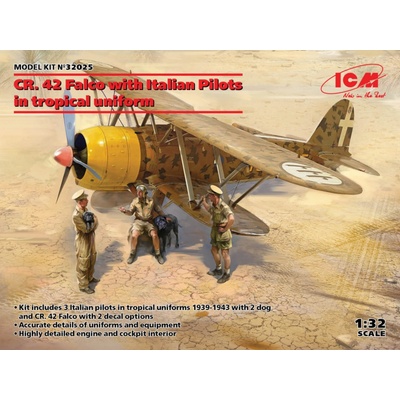ICM Fiat CR.42 Falco with Italian Pilots 1:32