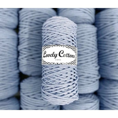 Bavlněná šňůra Lovely Cottons 3mm - Baby blue