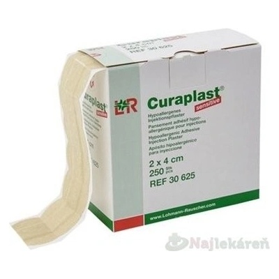 Curaplast Náplast poinjekční sensitiv 2x4cm 250 ks