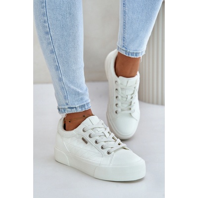 Big Star Women's insulated platform sneakers white šedá
