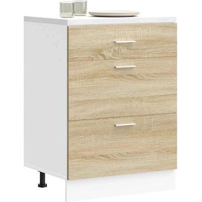 vidaXL Кухненски шкаф "Lyon" от дъб сонома, инженерно дърво (854252)