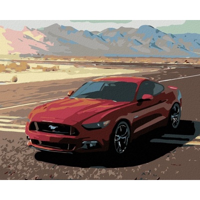 Zuty Malování podle číselMustang 100 x 80 cm bez rámu a bez vypnutí plátna 8596530001546