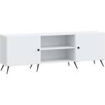 vidaXL ТВ шкаф 150 x 31 x 50 см Бяло Инженерна дървесина (895605)