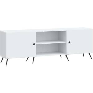 vidaXL ТВ шкаф 150 x 31 x 50 см Бяло Инженерна дървесина (895605)