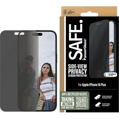 Panzer Стъклен протектор SAFE за iPhone 16 Plus, Privacy, Ultra-Wide Fit