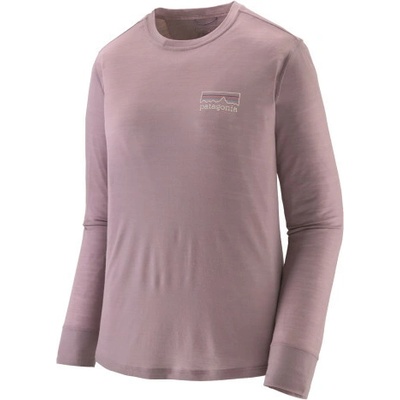 Patagonia Dámske funkčné tričko LONG SLEEVED CAPILENE COOL MERINO BLEND GRAPHIC SHIRT svetlo fialová