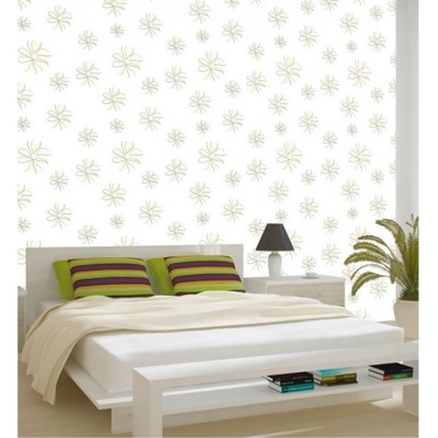 DIMEX ART Луксозна флизелинова тапета меко жълти минималистични цветя