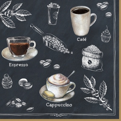 Easy Life Papírový ubrousek Barista 33x33cm 20ks