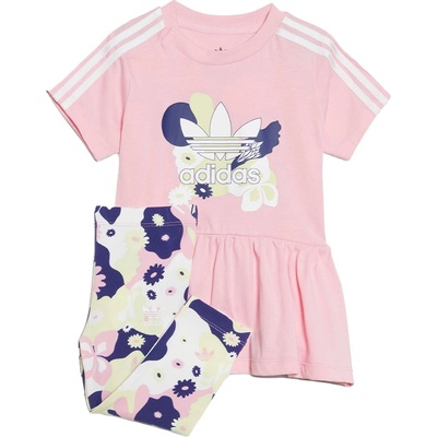 ADIDAS Originals Flower Print Dress And Tights Set Pink/Multi - 90