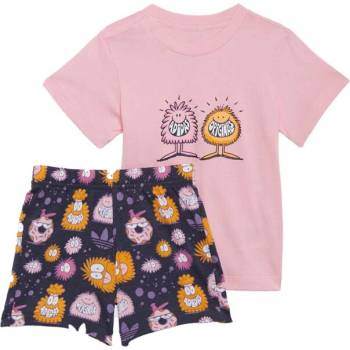 Image 1 of Adidas x Kevin Lyons Shorts And Tee Set Pink/Multi