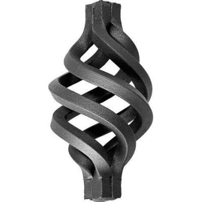 PSG Ozdobný košík pro kovaný plot, bránu, zábradlí a mříže 12.084, pr. 24x24 mm, 180 x 95 mm