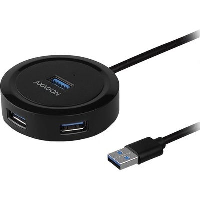 AXAGON USB Хъб Axagon HUE-P1A, 5x порта, 4x USB 3.2 Type A, 1x Micro USB, черен (HUE-P1A)