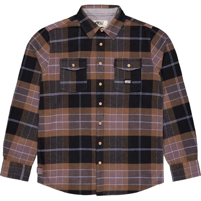 Picture Мъжка риза с копчета Picture Hillsboro Shirt - Shitake - размер XL (033-1380-1014)