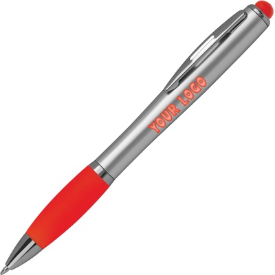 MACMA Химикалка с цветна LED светлина с touch ф-ция, червен (27483-А-ЧЕРВЕН)
