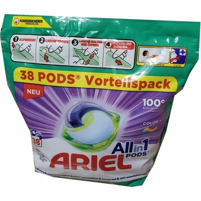 Ariel All in1 Pods prací kapsle na barevné prádlo 38 PD