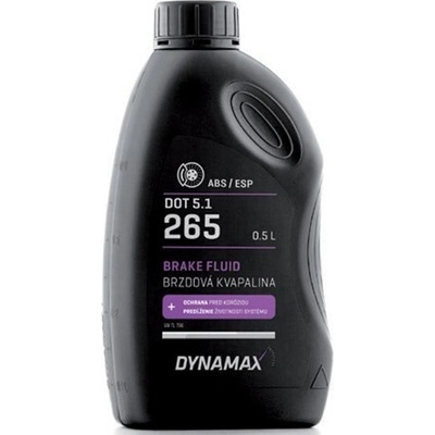 DYNAMAX 265 Brzdová kapalina DOT 5.1 500 ml