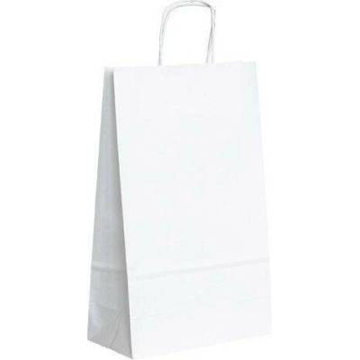 Papírová taška bílá ExtraTWIST 220x100x350 mm s krouceným uchem