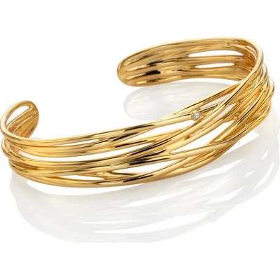 Hot Diamonds Pozlacený stříbrný náramek X Golden Edit String DC238