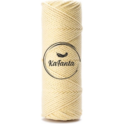 Bavlněná šňůra KaFanta Premium 3PLY 5mm - vanilla