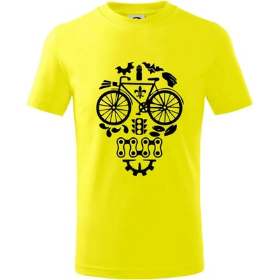 bike lebka tričko dětské bavlněné citrónová