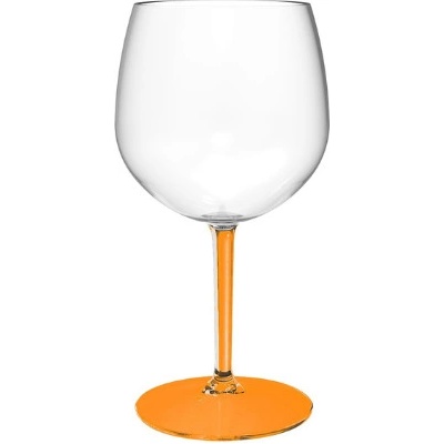 Nerozbitná sklenice Ballon oranžová nožka 580 ml