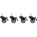 Lanberg castors x4 with thread and brake for wall mounting 19" cabinets (AK-1601-B) - megamag
