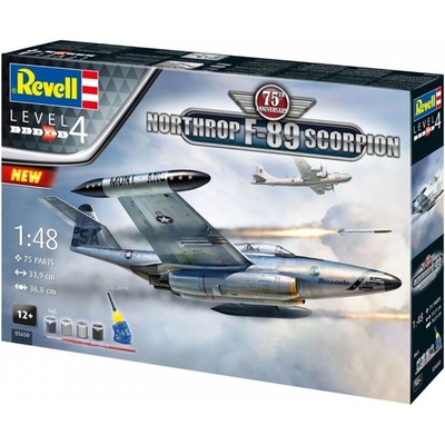 Revell Комплект авиомодел за сглобяванe, Revell, Самолет Northrop F-89 Scorpion 75th Anniversary, 75 части