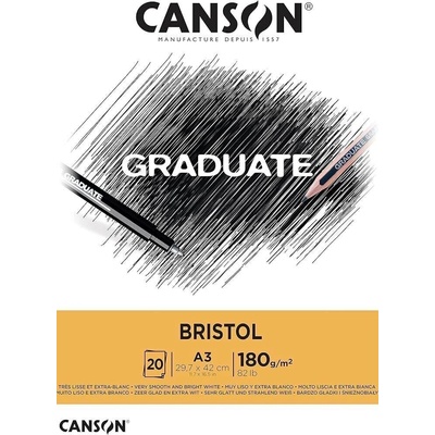 Canson Pad Graduate Bristol Скицник 20 A3 180 g (C400110384)