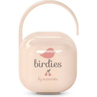 Suavinex Krabička na dudlík Birdies růžová