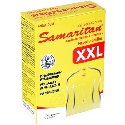 Samaritan Citrus Šumivý nápoj v prášku pro sportovce proti pálení žáhy kocovině XXL 24 x 5 g kusů